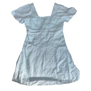 MADEWELL SQUARE NECK linen mini dress Size 6